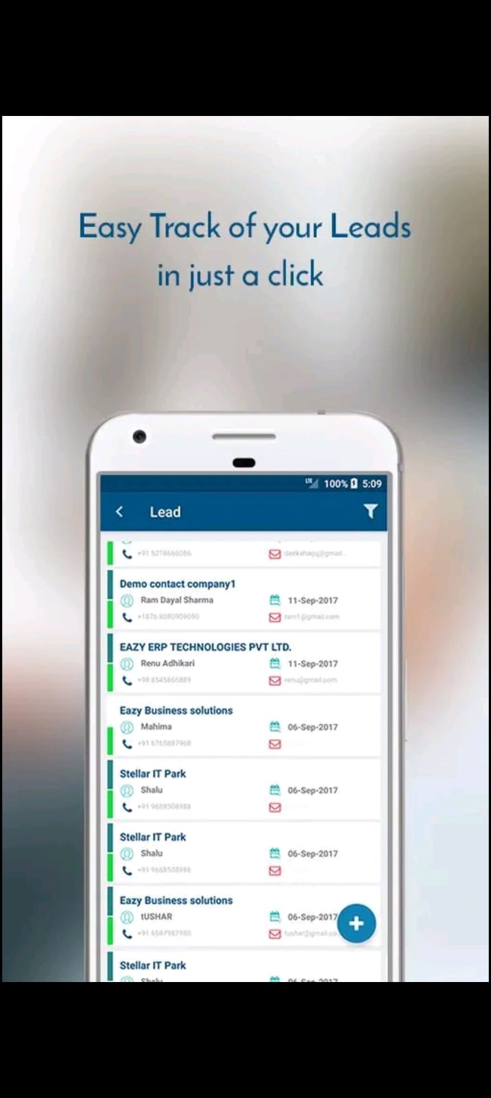 screenshot of EAZY CRM
